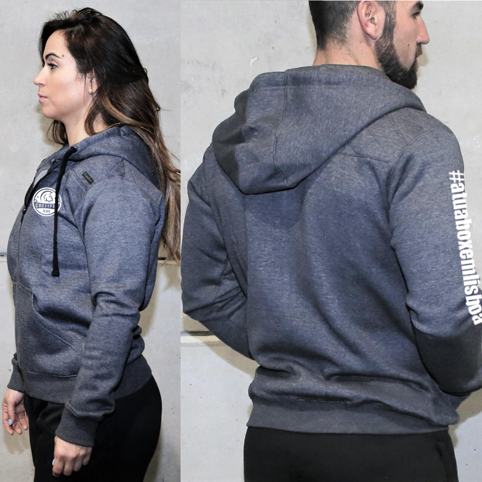 Sudaderas con capucha unisex con cremallera - Gris - XXI CrossFit | Sudaderas con capucha unisex con cremallera- Gris- XXI CrossFit