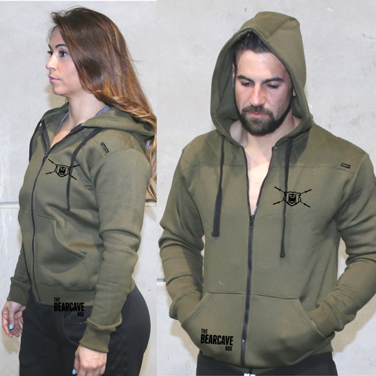 Unisex Jackets - A. Green - The Bear Cave Box | Unisex Zip-Up hoodies- A. Green - The Bear Cave Box