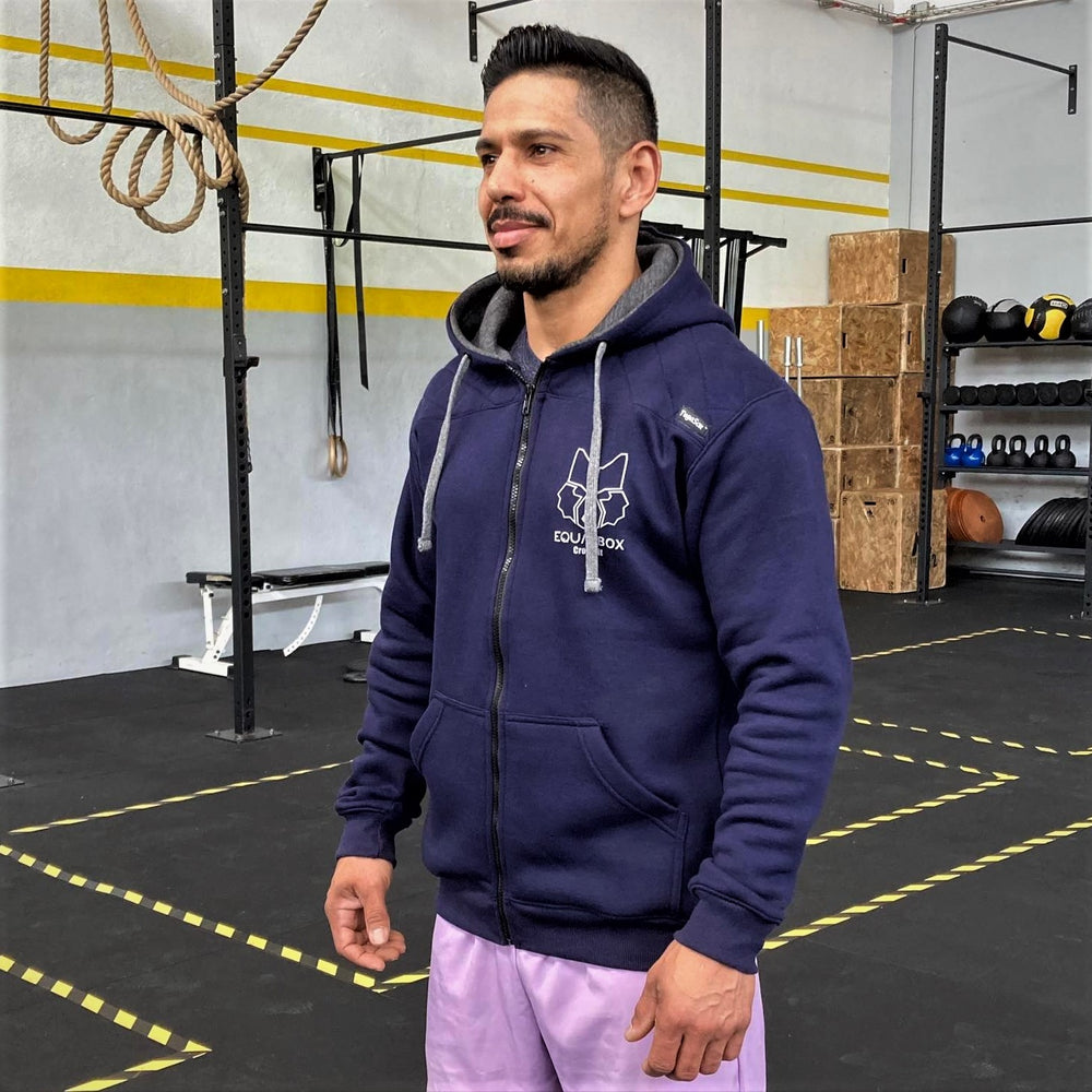 Chaquetas unisex azul marino real - Equal Box CrossFit | Sudaderas con capucha unisex con cremallera Royal Navy-Equal Box CrossFit