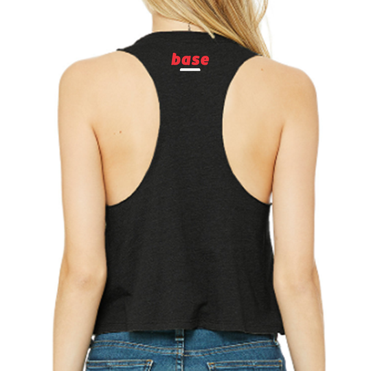 Crop Tank - Box Base - Black | Ladies Crop Tank - Box Base - Black