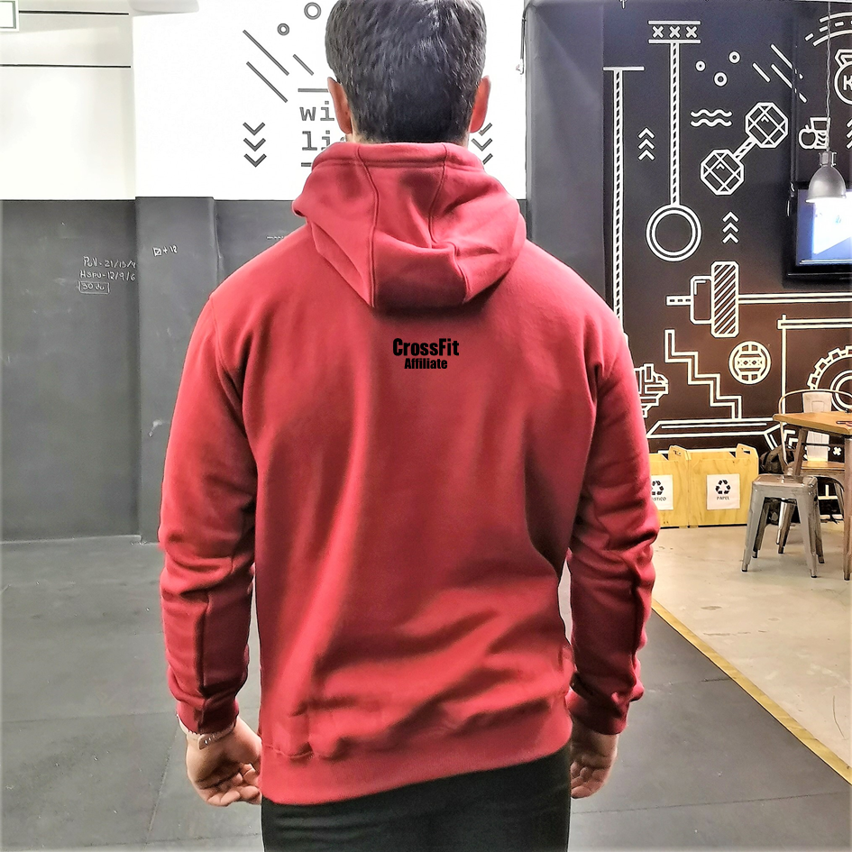 Pullover Hoodie Unisex D. Red MatchBox CrossFit | D. Red Unisex Pullover Hoodie - MatchBox CrossFit