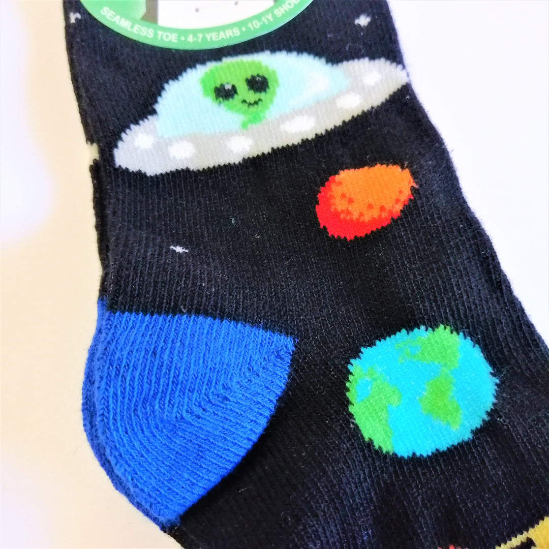 Space Race - Junior crew socks (4-7 years)